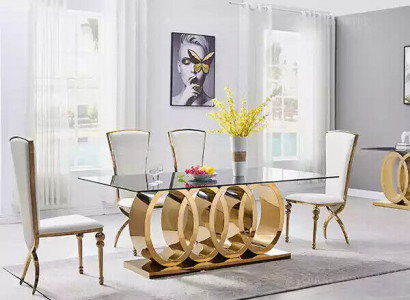 Modern dining table stainless steel table dining room tables designer furniture tables